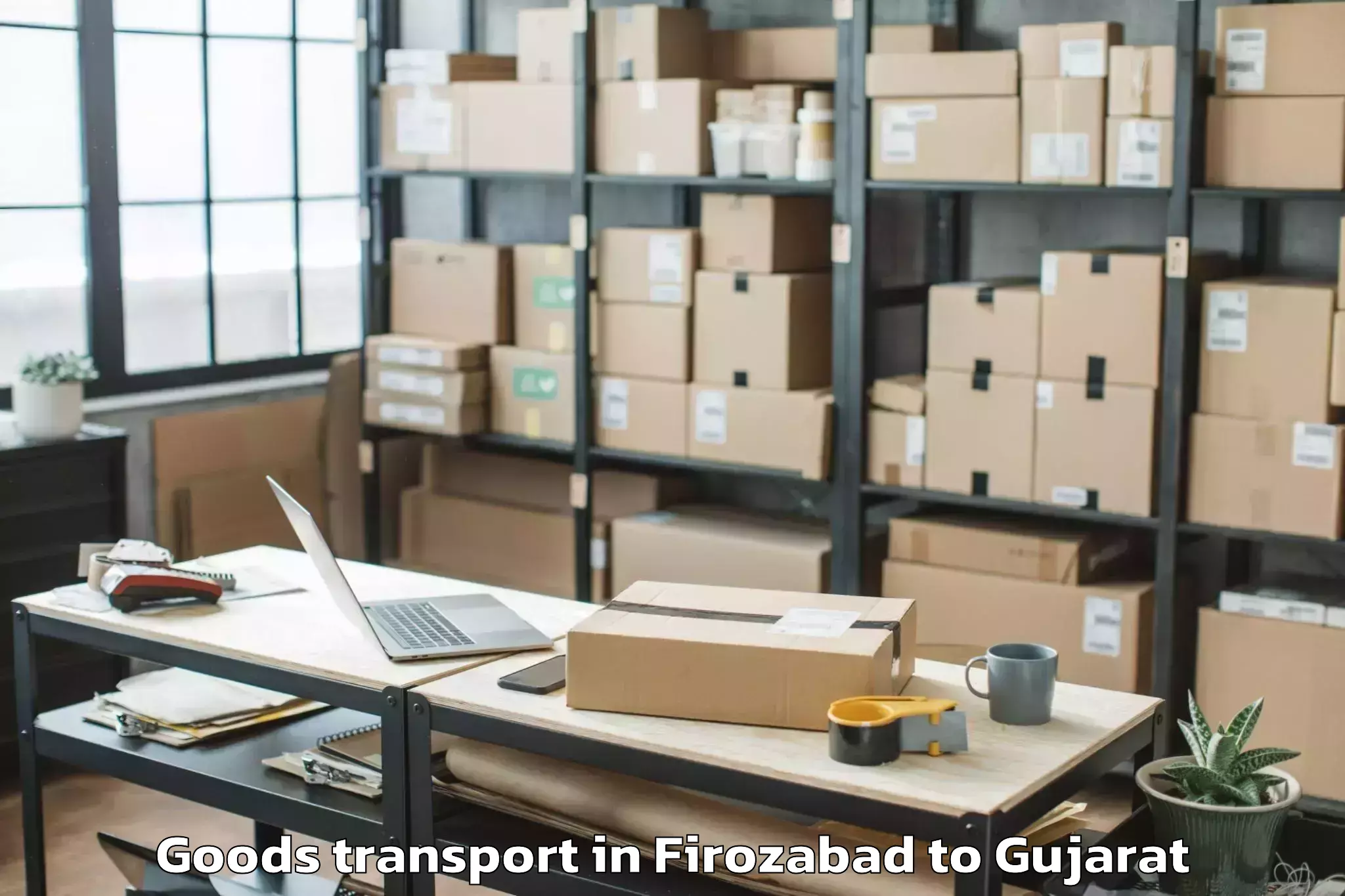 Top Firozabad to Jhagadia Goods Transport Available